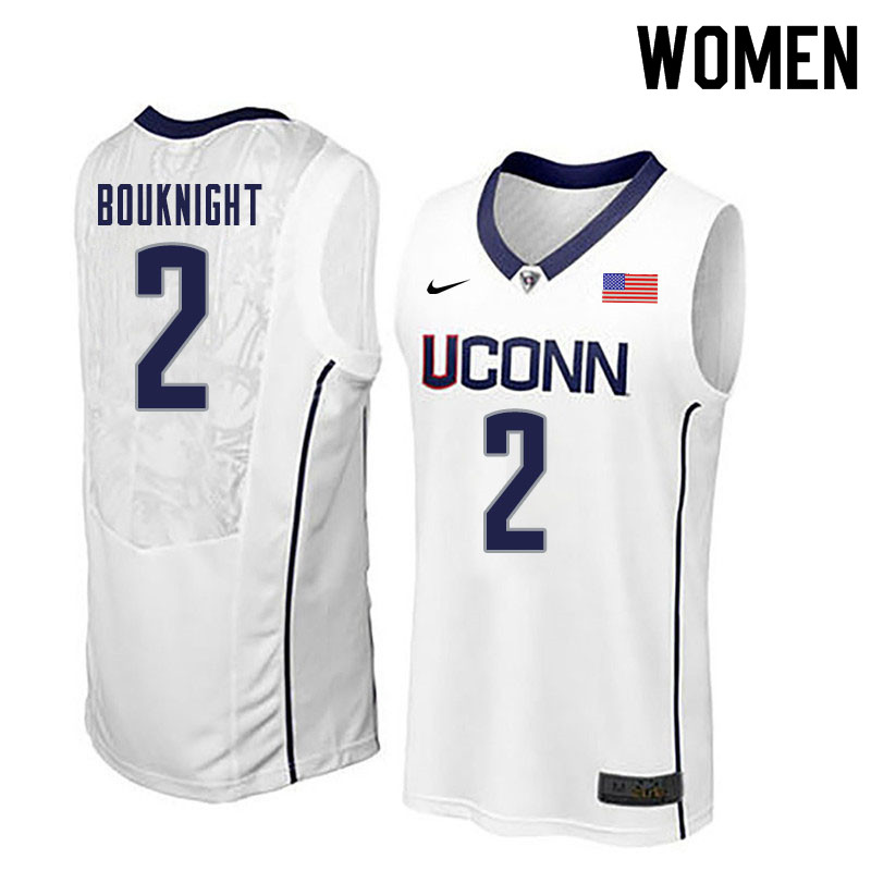 Women #2 James Bouknight Uconn Huskies College Basketball Jerseys Sale-White - Click Image to Close